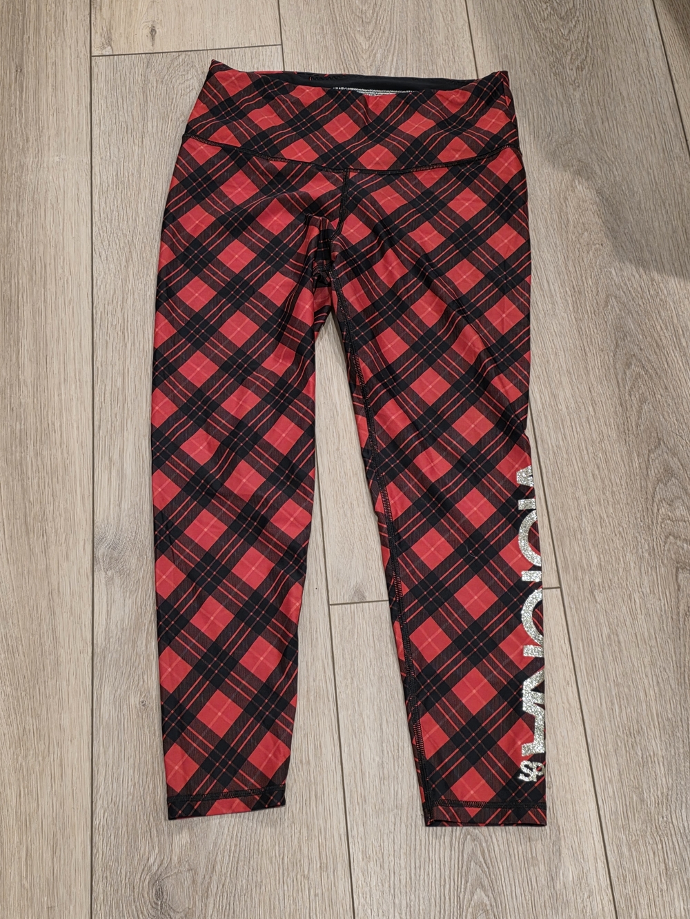 Victoria's Secret Red and Black Plaid Leggings